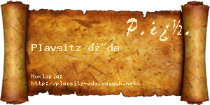 Plavsitz Éda névjegykártya
